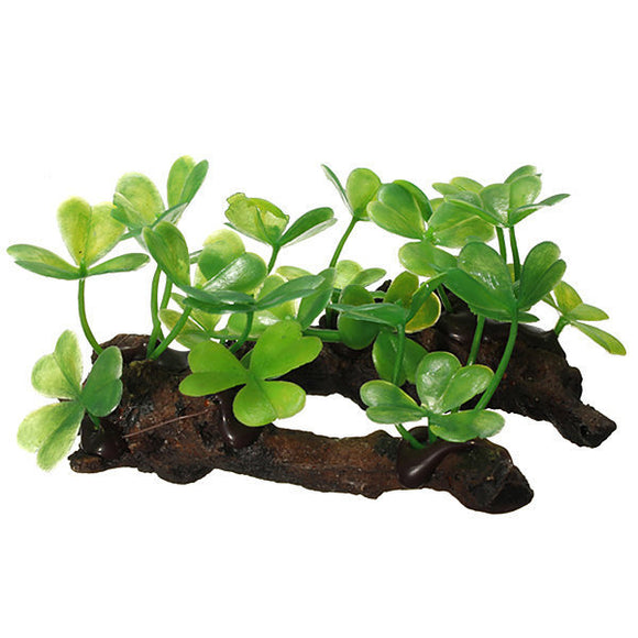 Grass and wood decoration simulation plant.
