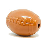 MKB Football Durable Synthetic Rubber Chew Toy and Treat Dispenser - Medium - Brown.