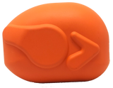 MKB Roasted Turkey Durable Rubber Chew Toy & Treat Dispenser - Medium - Orange.