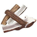 Split Elk Antler Dog Chews.