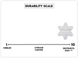 SP Snowflake Ultra Durable Nylon Dog Chew Toy for Aggressive Chewers - White.