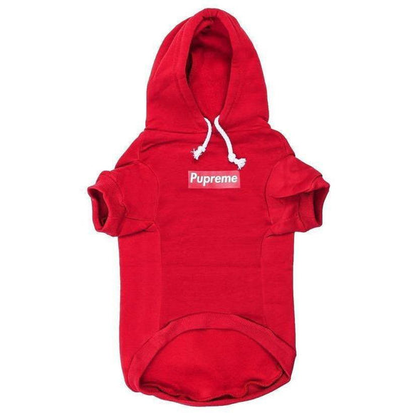 Pupreme Box Logo Hoodie | Dog Clothing.