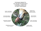 MKB Football Durable Synthetic Rubber Chew Toy and Treat Dispenser - Medium - Brown.