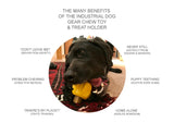 NEW! Magnum Black ID Gear Treat Pocket Durable Rubber Treat Holder and Chew Toy.