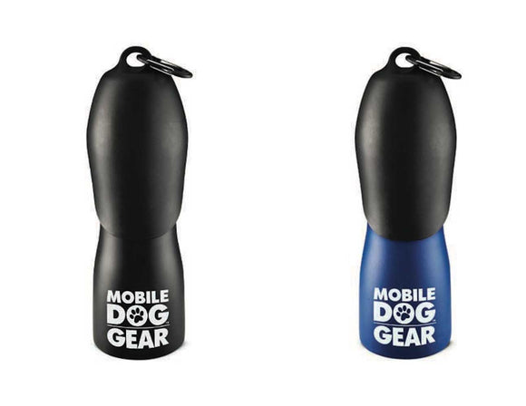 Bundle: MDG 25 Oz Water Bottle (Black) and MDG 25 Oz Water Bottle (Blue).
