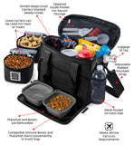 Bundle: ODG Day/Night Walking Bag (Black) and ODG Week Away Bag TM (Small Dogs) (Black).