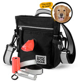 Bundle: ODG Day/Night Walking Bag (Black), ODG Rolling Week Away Bag TM, ODG Dine Away Set TM (Med/Lg Dogs) (Black) and ODG Weekender Backpack TM (Black).
