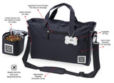 Bundle: ODG Day/Night Walking Bag (Black), ODG Day Away Tote Bag TM (Black) and ODG Week Away Bag TM (Med/Lg Dogs) (Black).