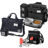 Bundle: ODG Day/Night Walking Bag (Black), ODG Day Away Tote Bag TM (Black) and ODG Week Away Bag TM (Med/Lg Dogs) (Black).