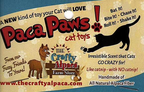 PacaPaws Felted Alpaca Cat Toys.