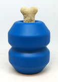 ID Double Trouble Durable Rubber Chew Toy and Treat Dispenser - Large - Blue.