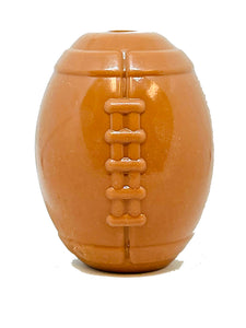 MKB Football Durable Synthetic Rubber Chew Toy and Treat Dispenser - Medium - Brown.
