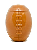 MKB Football Durable Synthetic Rubber Chew Toy and Treat Dispenser - Medium - Brown.