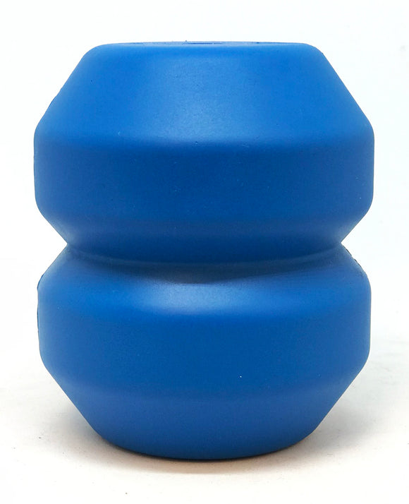 ID Double Trouble Durable Rubber Chew Toy and Treat Dispenser - Large - Blue.