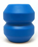 ID Double Trouble Durable Rubber Chew Toy and Treat Dispenser - Large - Blue.