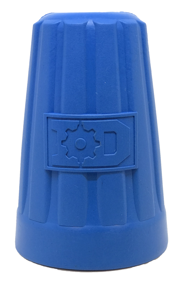 ID Wire Nut Durable Rubber Chew Toy & Treat Dispenser - Large - Blue.