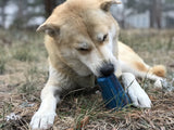 ID Wire Nut Durable Rubber Chew Toy & Treat Dispenser - Large - Blue.