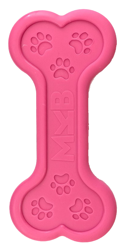 MKB Bone Ultra Durable Nylon Dog Chew Toy for Aggressive Chewers- Pink.