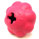 Cupcake Durable Rubber Chew Toy & Treat Dispenser - Pink.