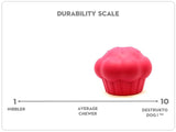 Cupcake Durable Rubber Chew Toy & Treat Dispenser - Pink.