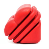 MKB Heart on a String Ultra-Durable Durable Rubber Chew Toy, Reward Toy, Tug Toy, and Retrieving Toy - Large - Red.