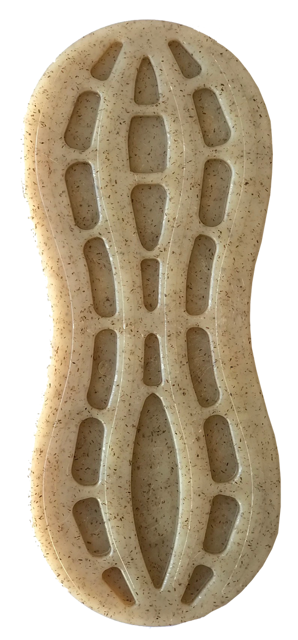 SP Peanut Ultra Durable Nylon Dog Chew Toy for Aggressive Chewers - Brown.