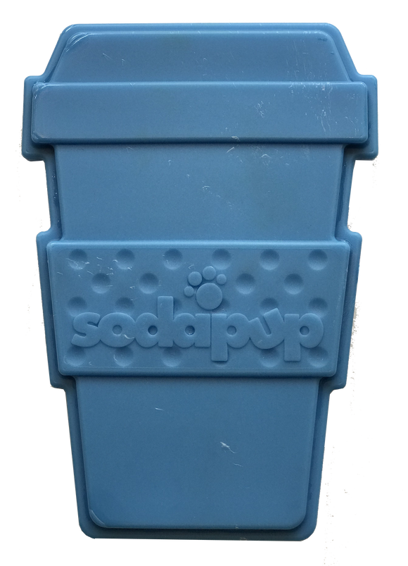 SP Coffee Cup Ultra Durable Nylon Dog Chew Toy for Aggressive Chewers - Blue.