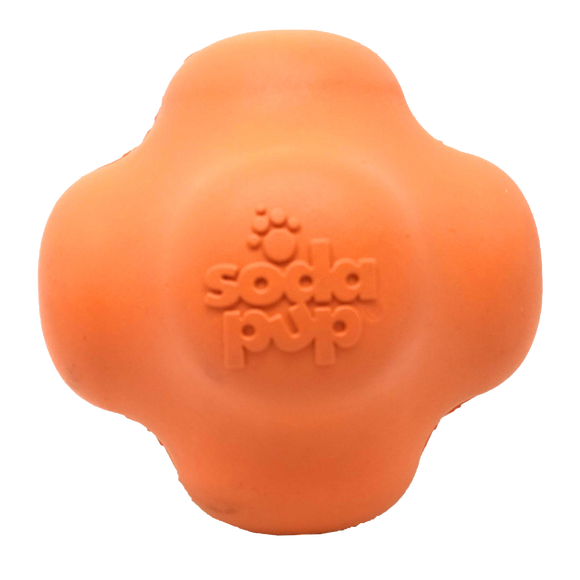 SP Crazy Bounce Ultra Durable Rubber Chew & Retrieving Toy - Large - Orange Squeeze.