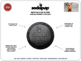 SP Magnum Bottle Top Flyer Ultra Durable Rubber Retrieving Frisbee - Large - Black.