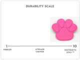 SP Paw Print Ultra Durable Nylon Dog Chew Toy for Aggressive Chewers - Pink.