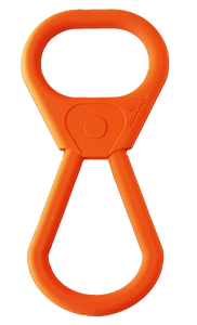 SP Pop Top Rubber Tug Toy for Interactive Play - Orange Squeeze.