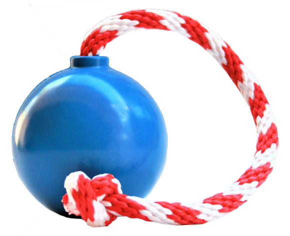 USA-K9 Cherry Bomb Durable Rubber Chew Toy, Treat Dispenser, Reward Toy, Tug Toy, and Retrieving Toy.