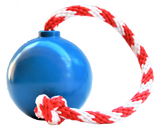 USA-K9 Cherry Bomb Durable Rubber Chew Toy, Treat Dispenser, Reward Toy, Tug Toy, and Retrieving Toy.