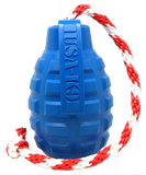 USA-K9 Grenade Durable Rubber Chew Toy, Treat Dispenser, Reward Toy, Tug Toy, and Retrieving Toy.