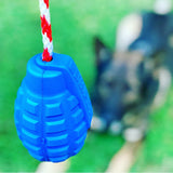 USA-K9 Grenade Durable Rubber Chew Toy, Treat Dispenser, Reward Toy, Tug Toy, and Retrieving Toy.