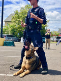 USA-K9 Grenade Durable Rubber Chew Toy, Treat Dispenser, Reward Toy, Tug Toy, and Retrieving Toy.