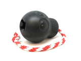 USA-K9 Magnum Skull Durable Rubber Chew Toy, Treat Dispenser, Reward Toy, Tug Toy, and Retrieving Toy - Black Magnum.