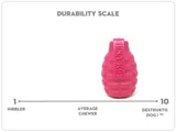 USA-K9 Puppy Grenade Durable Rubber Chew Toy & Treat Dispenser for Teething Pups - Pink.