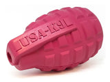 USA-K9 Puppy Grenade Durable Rubber Chew Toy & Treat Dispenser for Teething Pups - Pink.