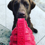 USA-K9 Puppy Grenade Durable Rubber Chew Toy & Treat Dispenser for Teething Pups - Pink.