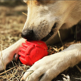 USA-K9 Stars and Stripes Ultra-Durable Rubber Chew Ball - Red.