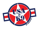 USA-K9 Stars and Stripes Ultra-Durable Rubber Chew Ball - Red.