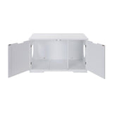 X-Large Cat Washroom Bench Litter Box Enclosure Furniture Box House with Table.