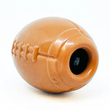 MKB Football Durable Synthetic Rubber Chew Toy and Treat Dispenser - Medium - Brown.