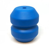 ID Double Trouble Durable Rubber Chew Toy and Treat Dispenser - Large - Blue.